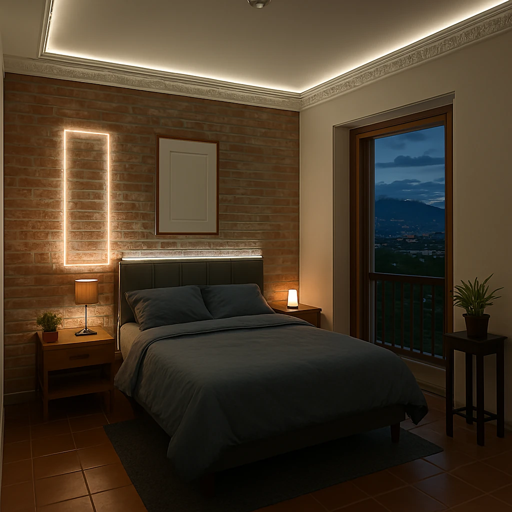 Decorar habitación con luces LED en Medellín - Servicio de Soluciones Azur